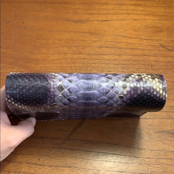 Paige Gamble Purple Python Clutch - Picture 5 of 8